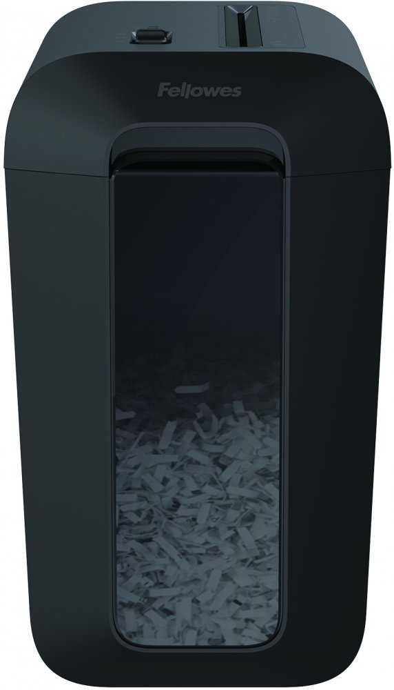 Niszczarka do papieru Fellowes LX65, ścinek 4x40mm, 10 kartek, P-4/T-4 DIN, czarny