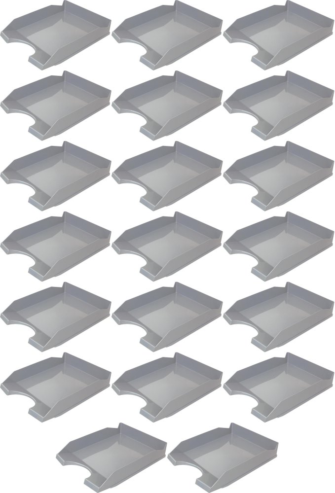 20x Półka na dokumenty na biurko Office Products, A4, plastikowa, szary