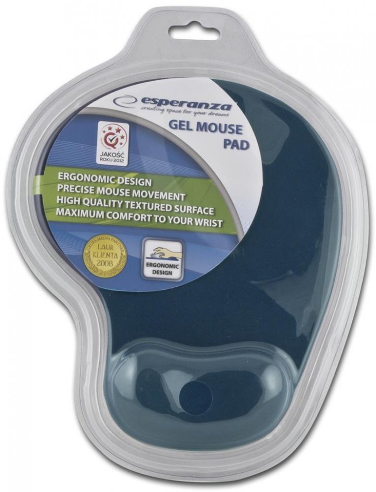 Podkładka żelowa pod mysz Esperanza EA137R, 230x190x20mm, granatowy