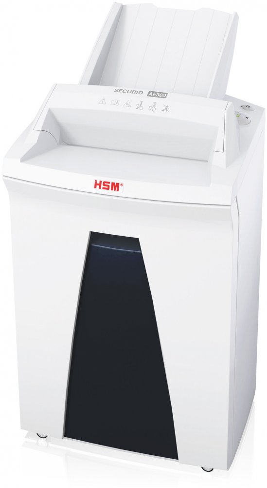 Niszczarka do papieru HSM Securio AF300, mikrościnek 1.9x15mm, 10 kartek, P-5/T-5/E-4/F-2 DIN, biały