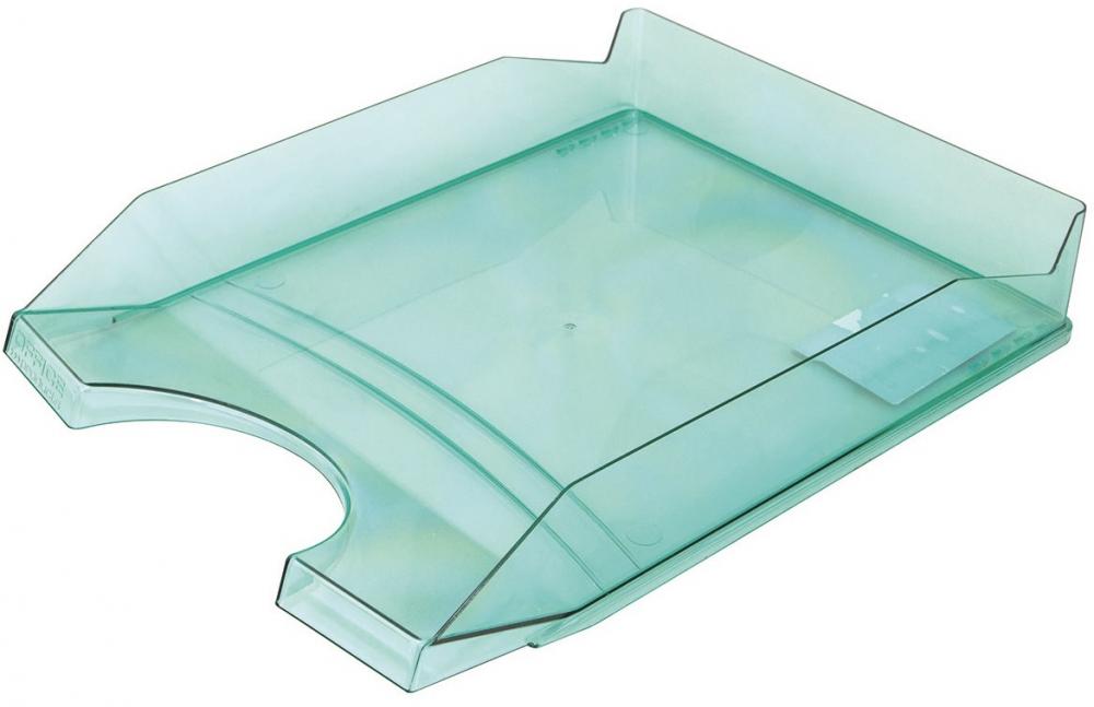 Półka na dokumenty na biurko Office Products, A4, plastikowa, transparentny zielony