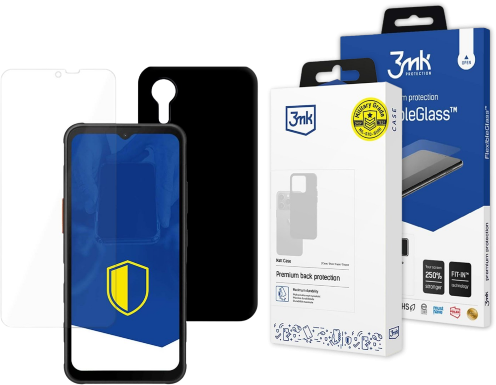 Zestaw: Etui na telefon Matt Case + Szkło hybrydowe 3mk FlexibleGlass Samsung Galaxy XCover 7