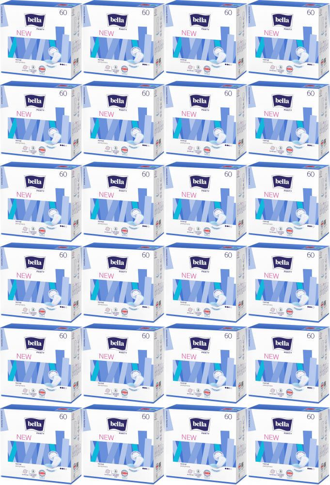 24x Wkładki higieniczne Bella Panty New, 60 sztuk