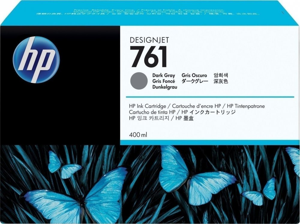 Tusz HP 761 (CM996A), 400ml, dark grey (ciemny szary)