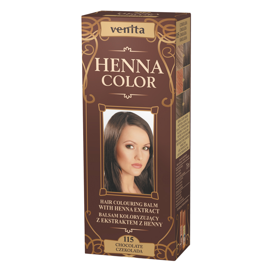 Venita henna color - balsam koloryzujący z ekstraktem z henny, 115 czekolada, 75 ml (data ważności: 31.08.2026)