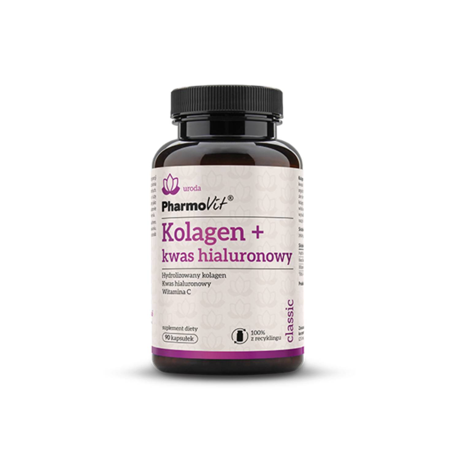 Pharmovit kolagen + kwas hialuronowy, 90 kapsułek