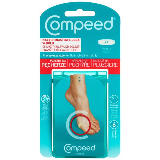 Compeed - plastry na pęcherze, wąskie, 6 sztuk