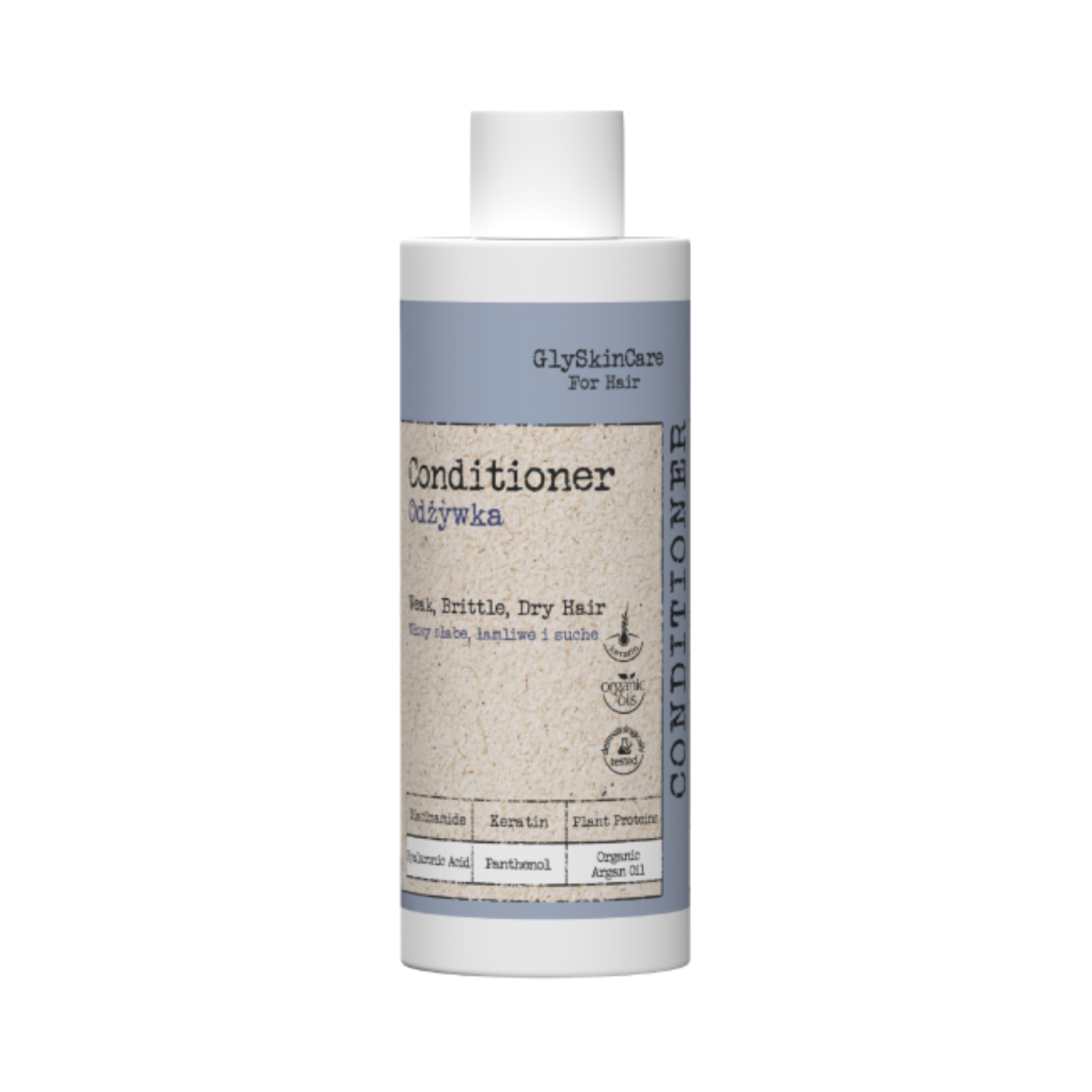 Glyskincare - for body and hair, odżywka do włosów nawilżenie, 200 ml (data ważności: 31.08.2026)