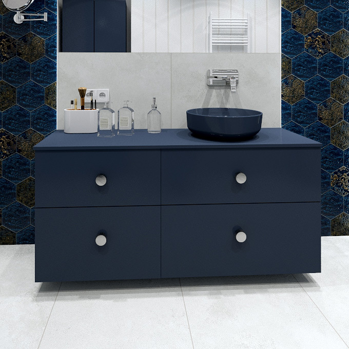 Elita Look szafka 40x44,9x63,5 cm boczna wisząca navy blue matt RE080401027030
