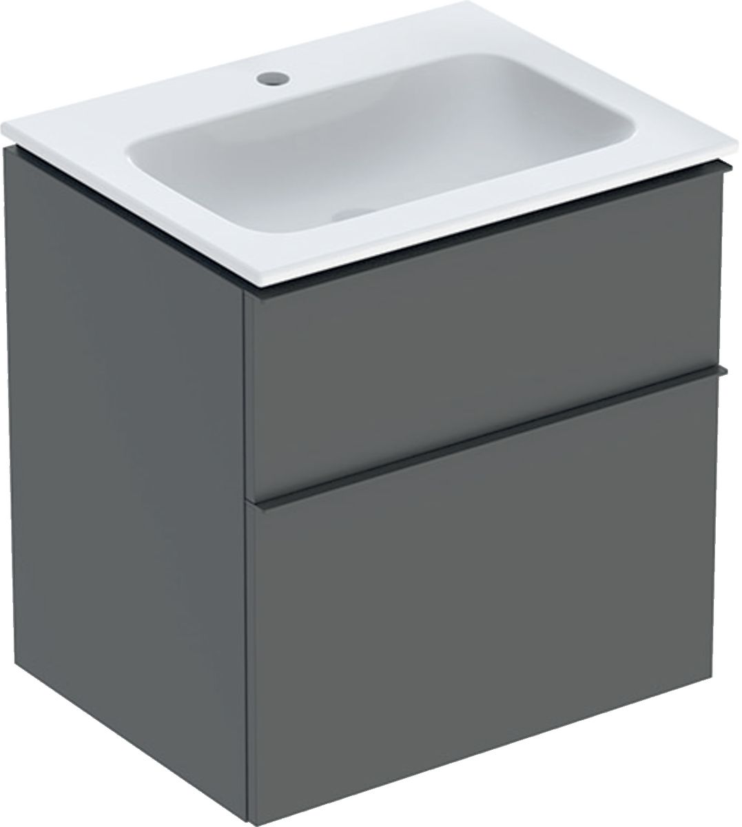 Geberit iCon Set Slim umywalka z szafką 60 cm zestaw meblowy KeraTect lava mat 502.331.JK.1
