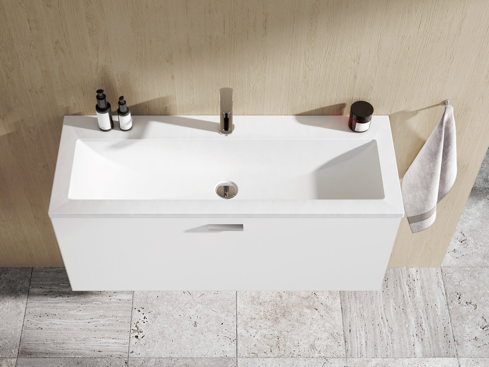 Ravak Clear II szafka 100x38x40 cm podumywalkowa wisząca biała X000001643