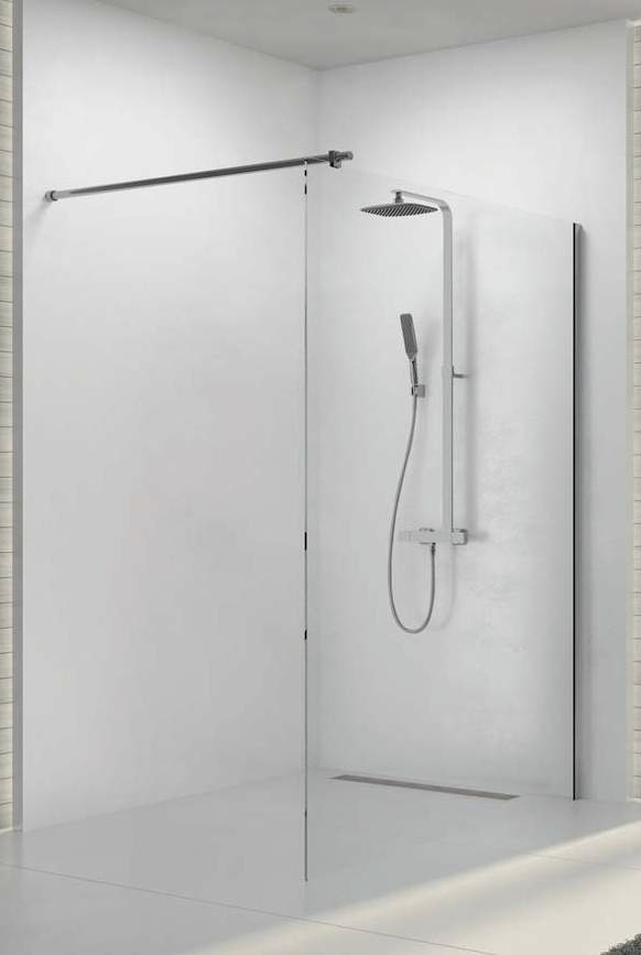Sanplast Space Wall XL Walk-In ścianka prysznicowa 100 cm P/SpaceWallXL-100-S cm/sbW0 chrom/szkło przezroczyste 600-320-3140-42-401