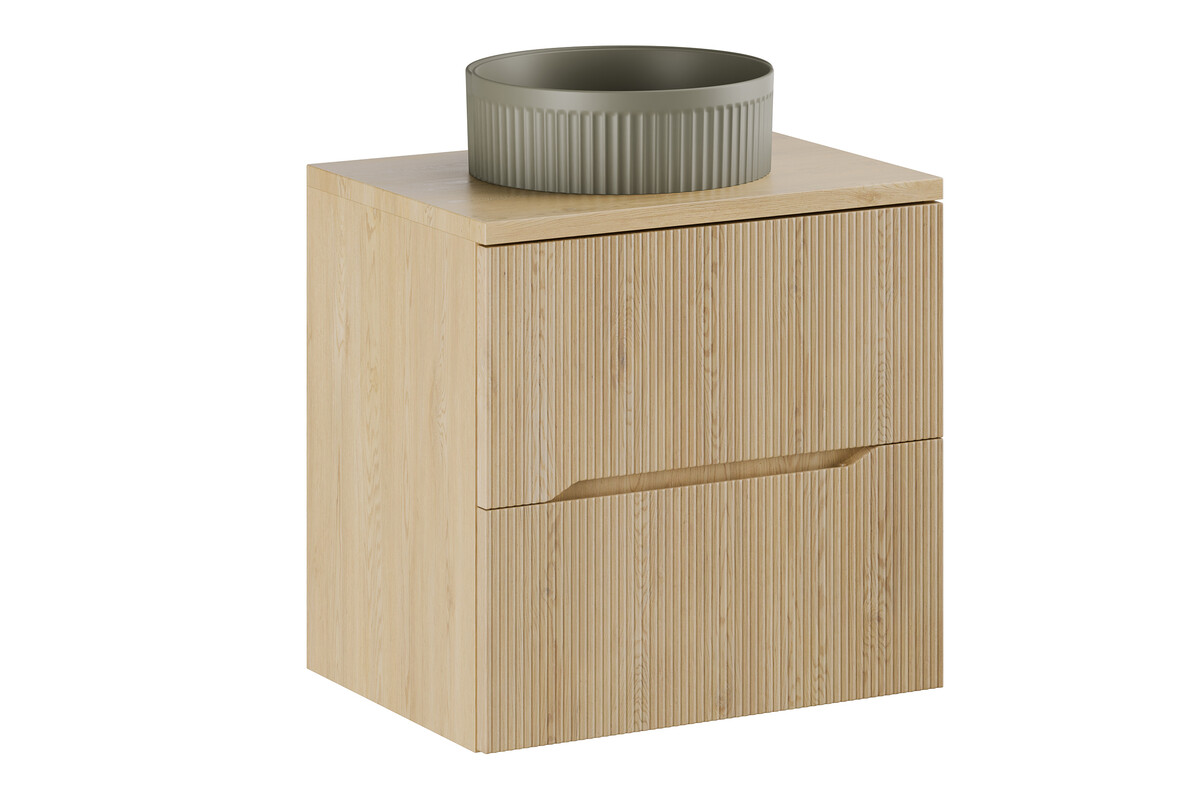 Zestaw Comad Nordic Cremona szafka 60 cm z blatem wisząca dąb i umywalka Beyond nablatowa 36 cm zielona SET-NC B CREMONA 60CM UN BEYOND OG - Wysyłka w