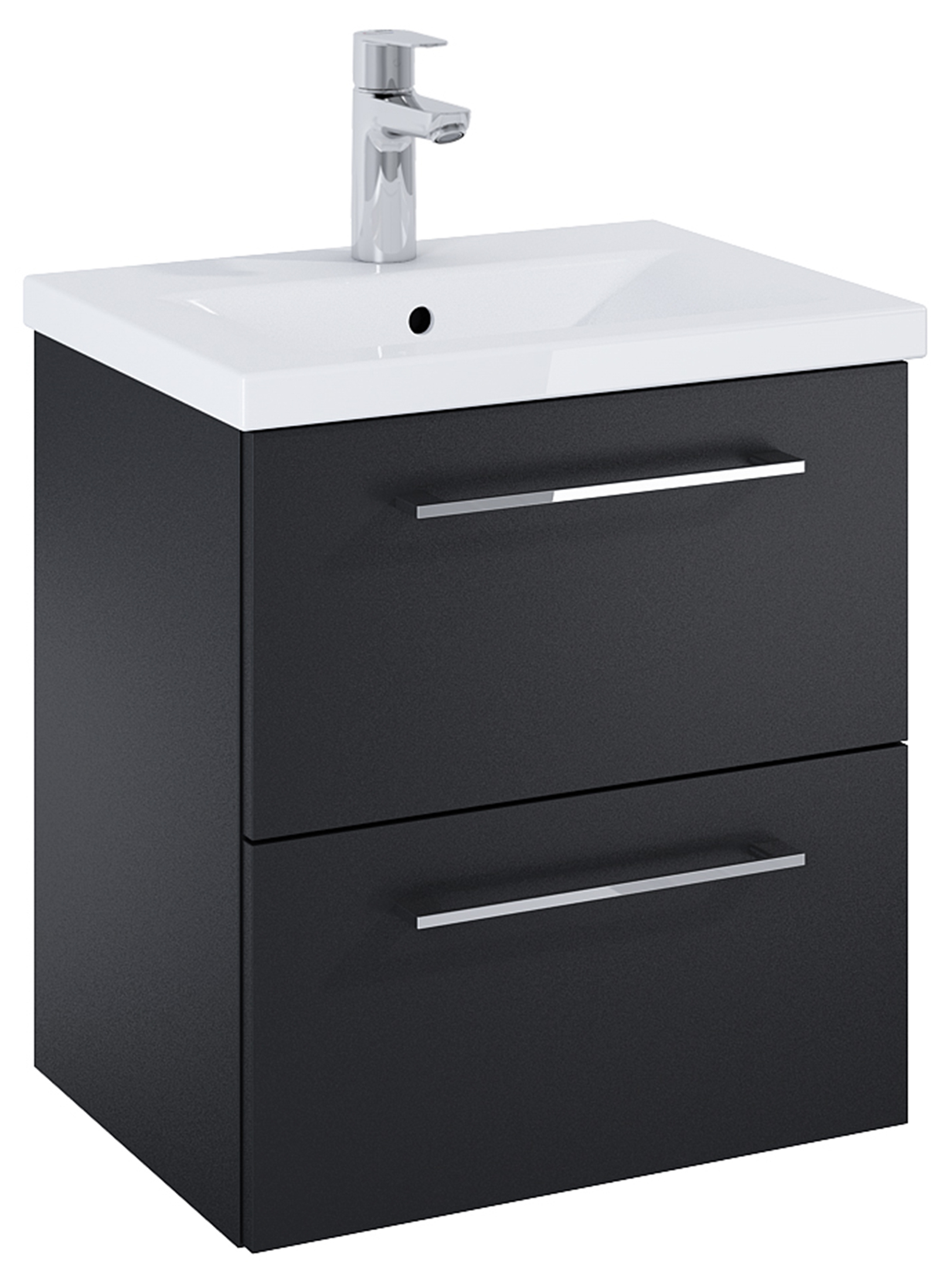 Roca Roma Compact szafka 50x38,4x53 cm podumywalkowa wisząca czarny mat A857951532