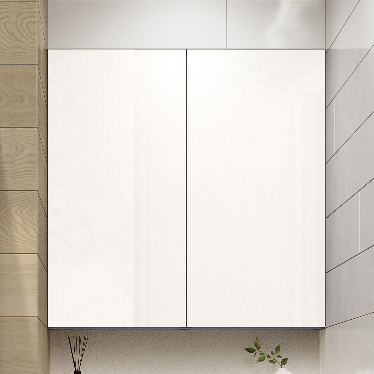 Elita For All szafka 50x12,6x80 cm boczna wisząca biała RE140500068060