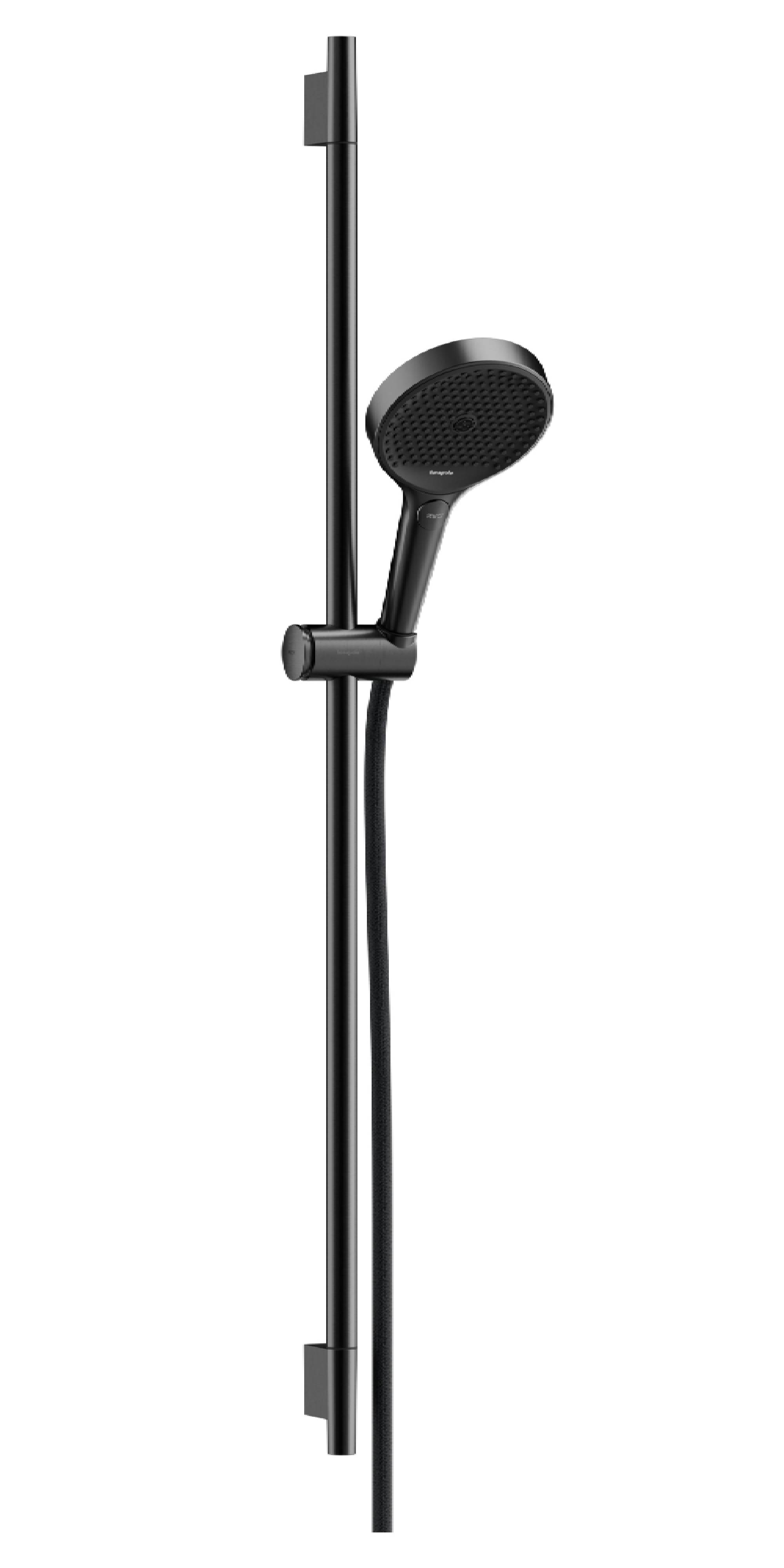 Hansgrohe Rainfinity S Puro zestaw prysznicowy z drążkiem czarny chrom szczotkowany 28743340
