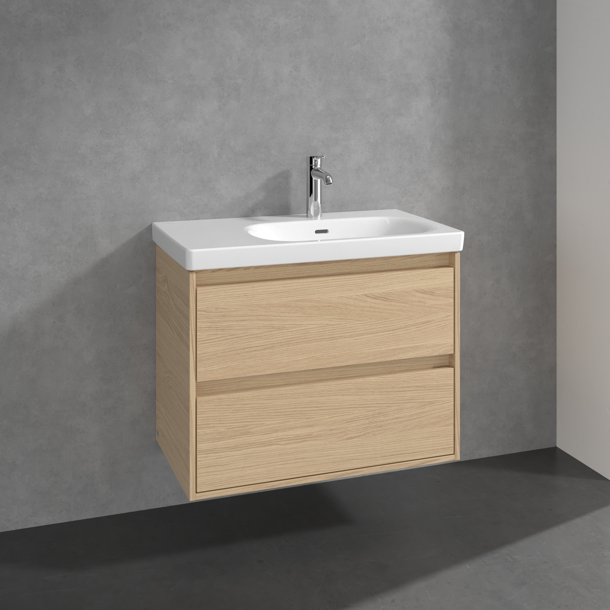 Villeroy & Boch Skyla szafka 77,2x43,9x59,6 cm podumywalkowa wisząca prawa Nordic Oak C79700VJ