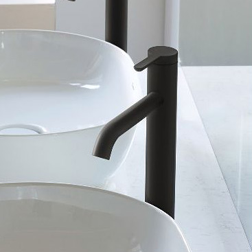 Duravit C.1 bateria umywalkowa stojąca czarny mat C11040002046