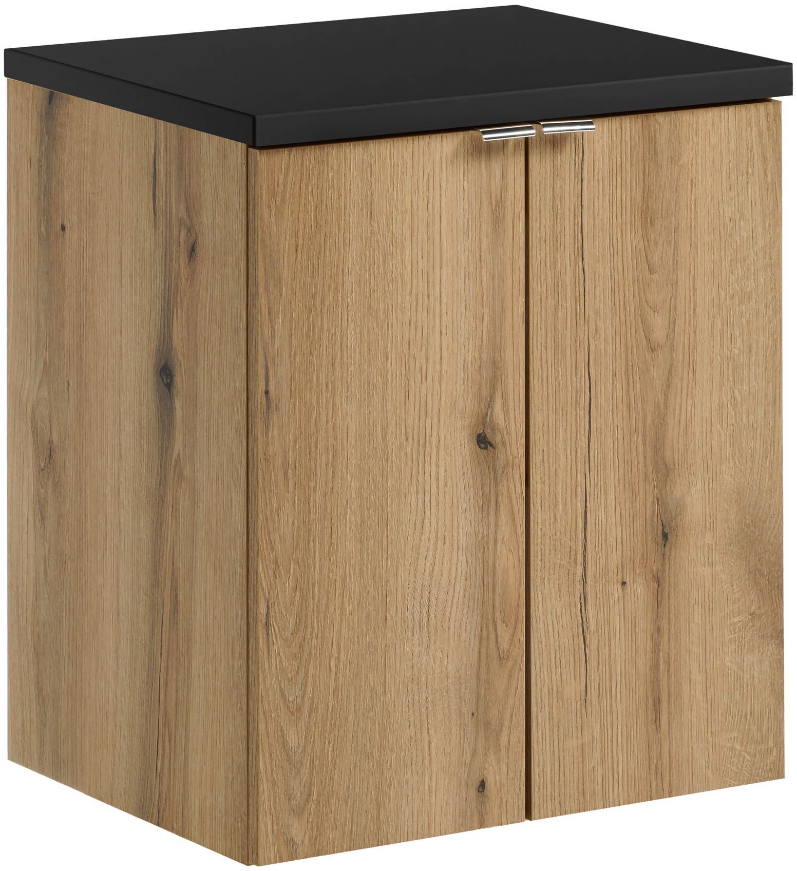 Zestaw Comad Nova Oak/Black szafka z blatem 50 cm wisząca dąb/czarny SET-NOA B BLACK 50CM D