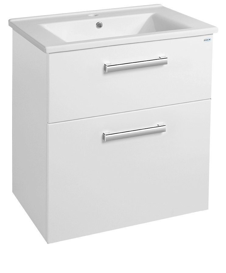 Aqualine Vega szafka 62 cm podumywalkowa wisząca biała VG063