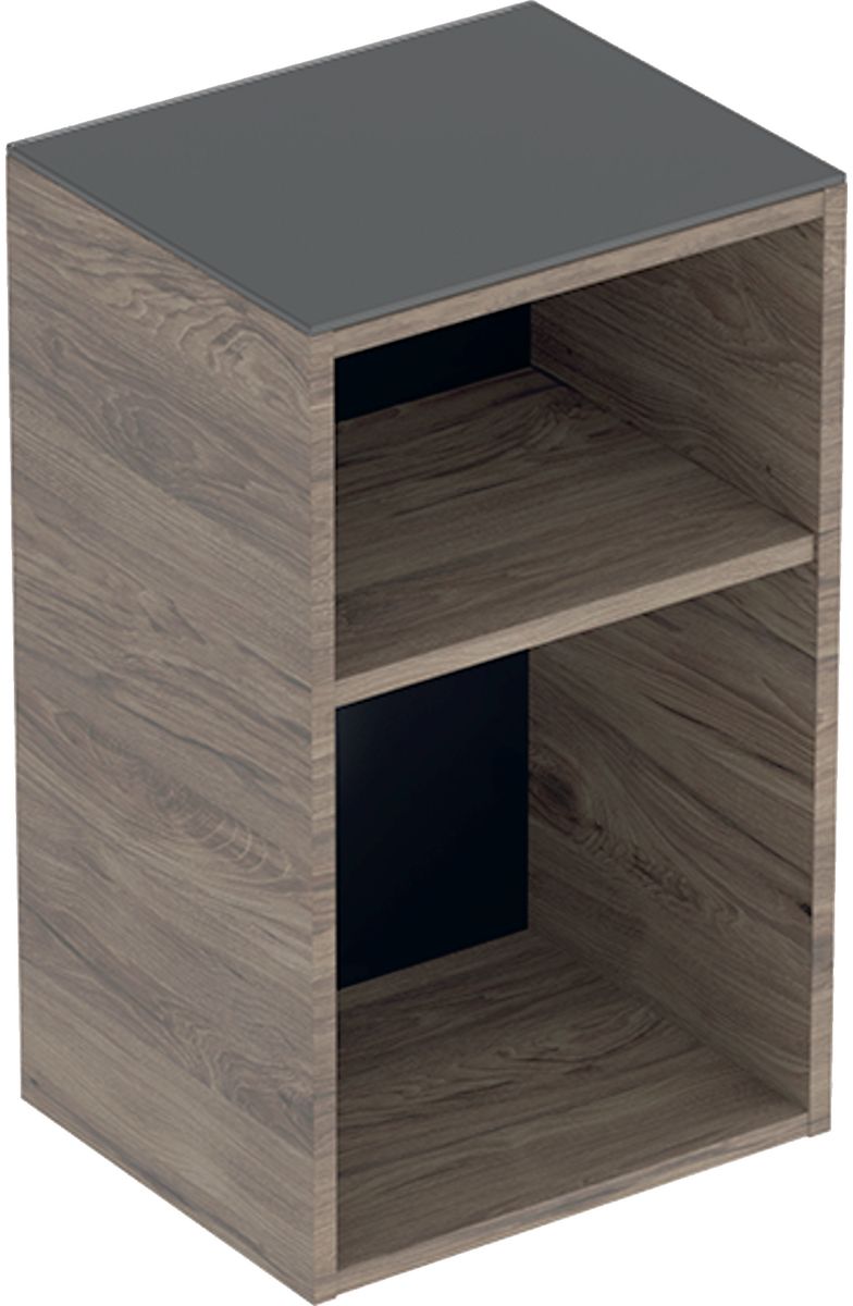 Geberit Smyle Square szafka boczna 60 cm wisząca lava mat/orzech włoski hickory 500.358.JR.1