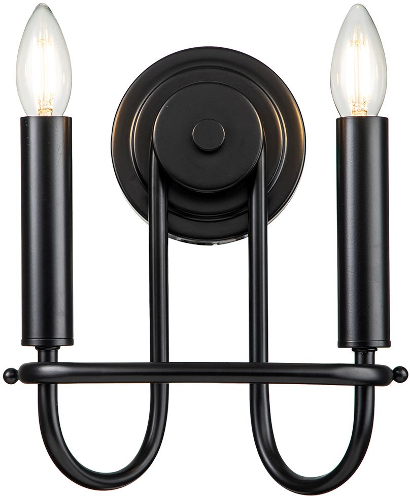 Elstead Lighting Capitol Hill kinkiet 2x40 W czarny KL-CAPITOL-HILL2-BLK