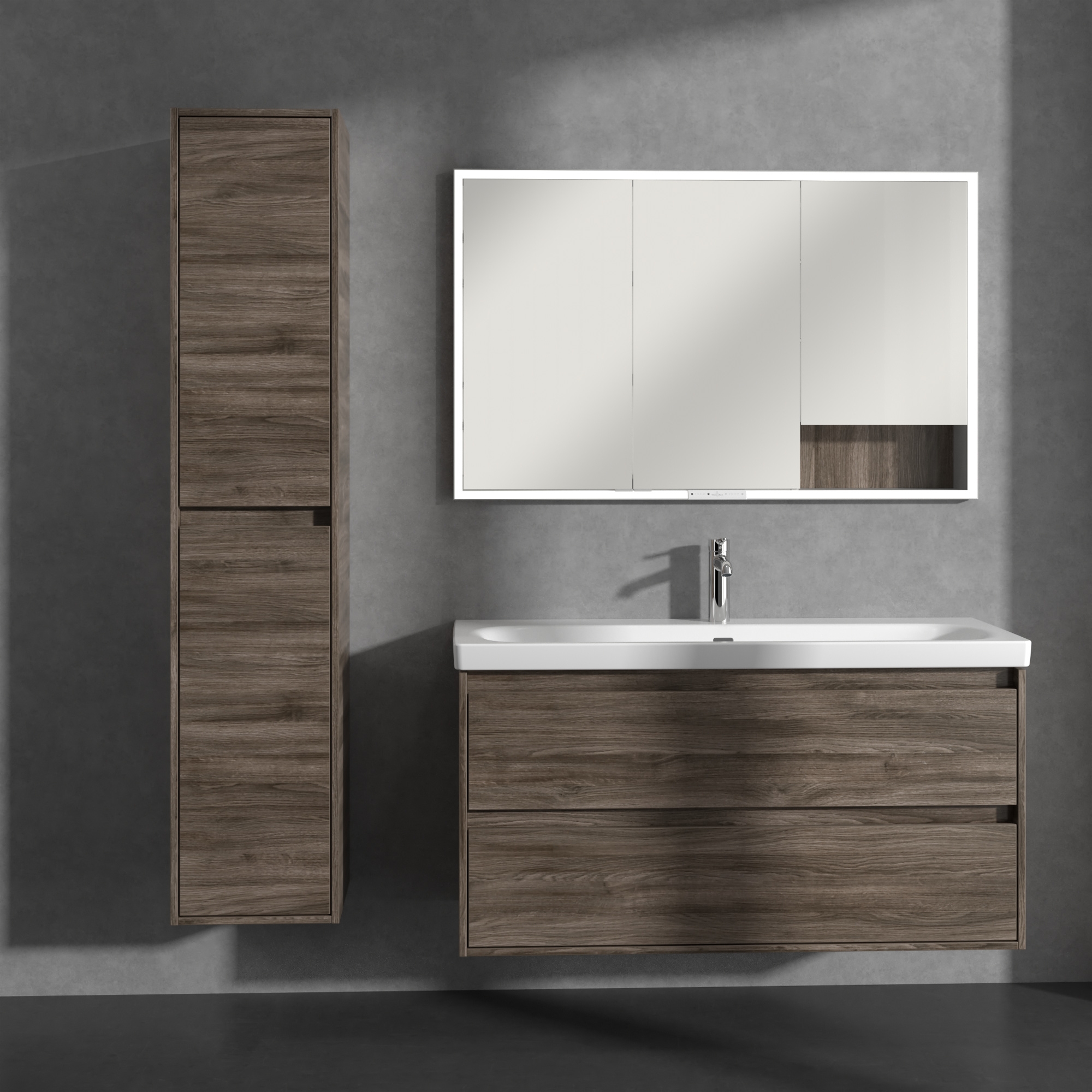 Villeroy & Boch Skyla szafka 35x34,8x170 cm boczna wisząca lewa Stone Oak C80100RK