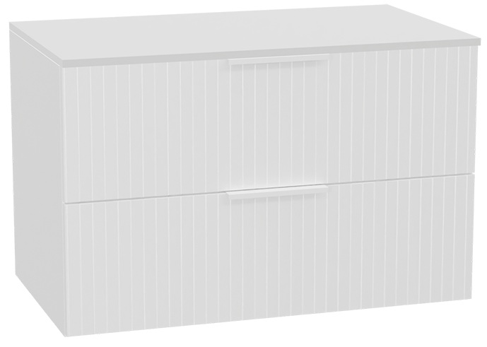 Zestaw Excellent Tuto 2.0 szafka 80 cm podumywalkowa wisząca z blatem biały MLEX.2172.K.80.031W.WHWH
