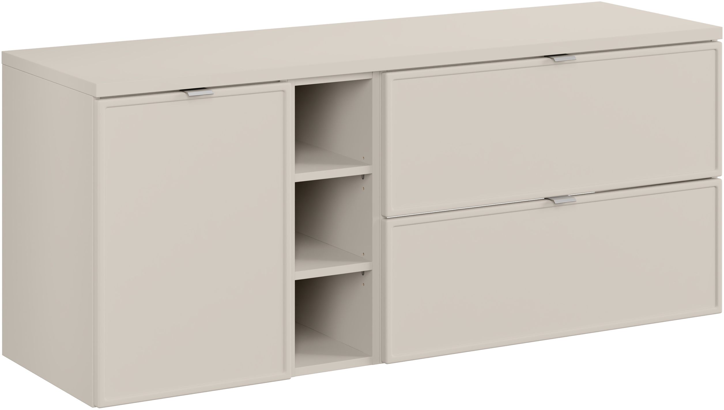 Zestaw Comad Bella Cashmere szafka 140 cm podumywalkowa wisząca kaszmir z blatem SET-BC B CASHMERE 140CM LB