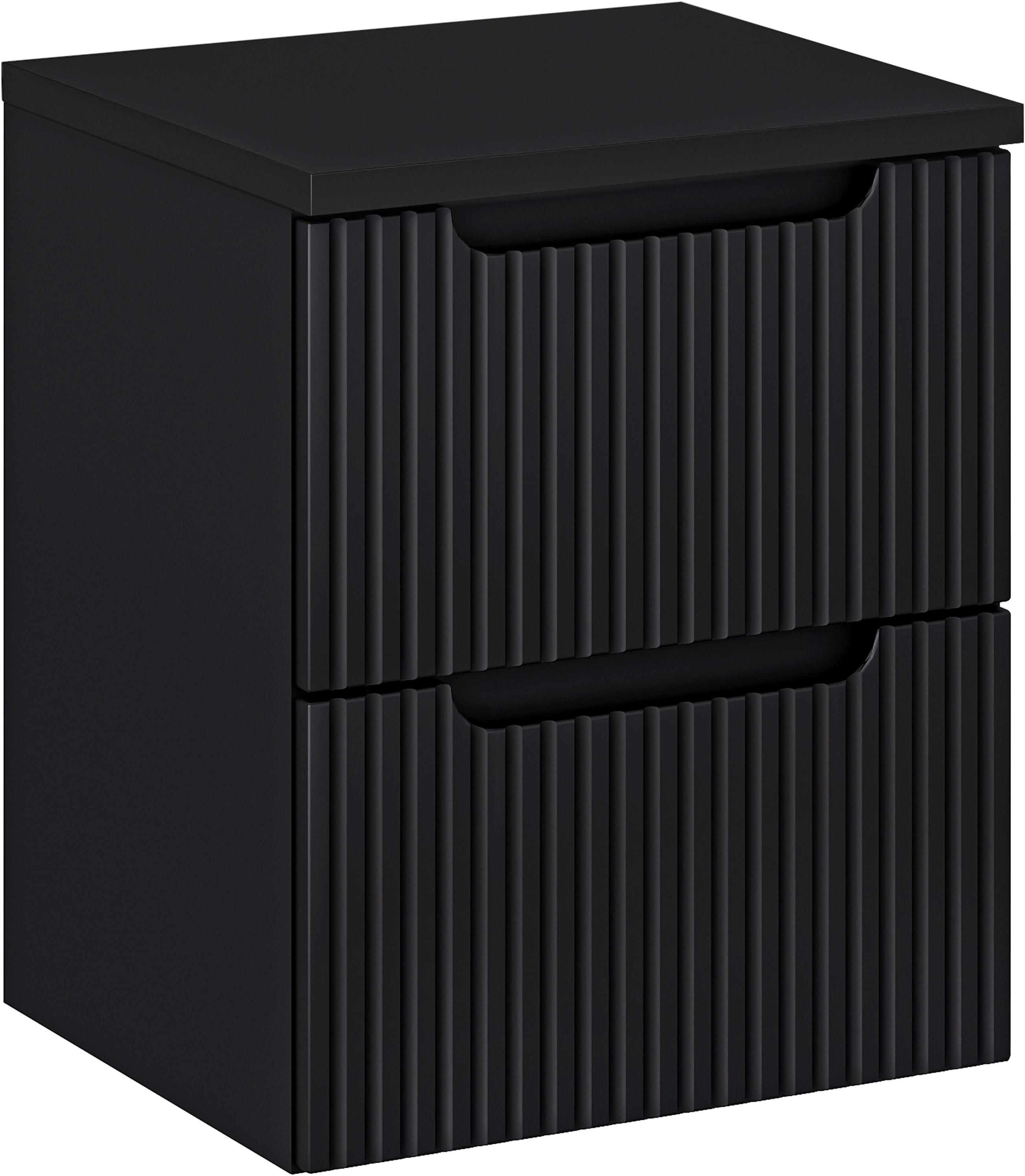 Comad Nova Black szafka 50 cm podumywalkowa wisząca z blatem czarna SET-NOB B BLACK 50CM S - Wysyłka w 24h