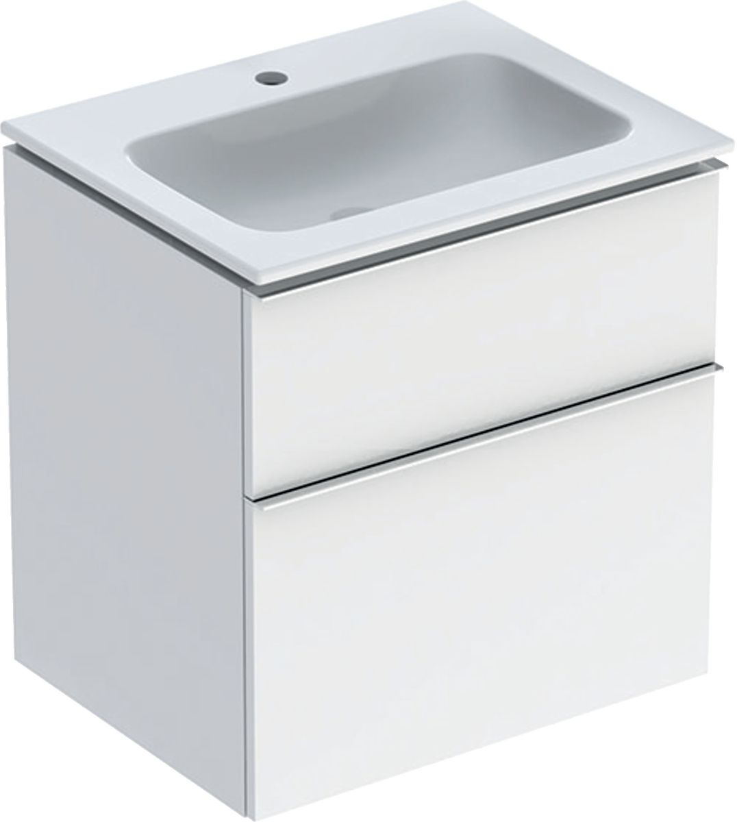 Geberit iCon Set Slim umywalka z szafką 60 cm zestaw meblowy biały polysk/chrom 502.335.01.2