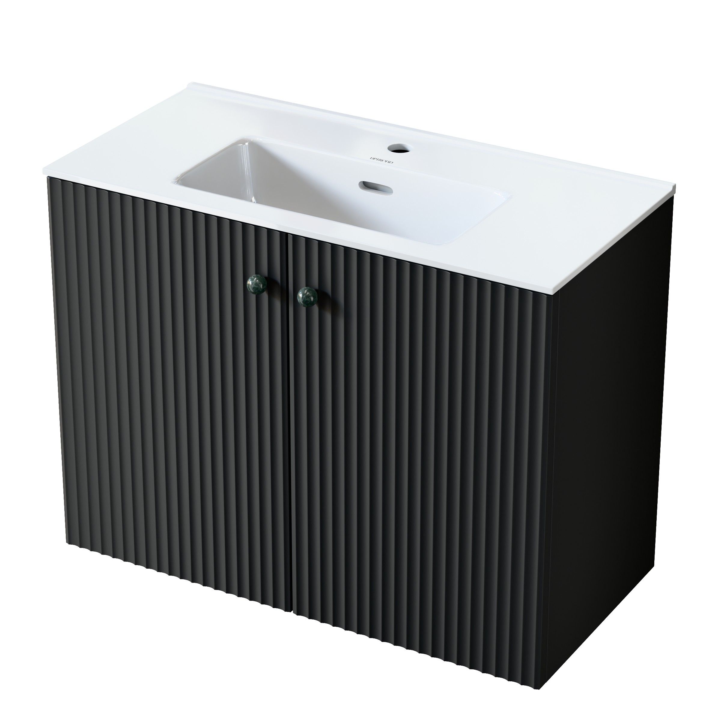 Uptrend Panarea szafka 79,6x38,2x60 cm podumywalkowa wisząca Obsidian Black mat 005SU6006
