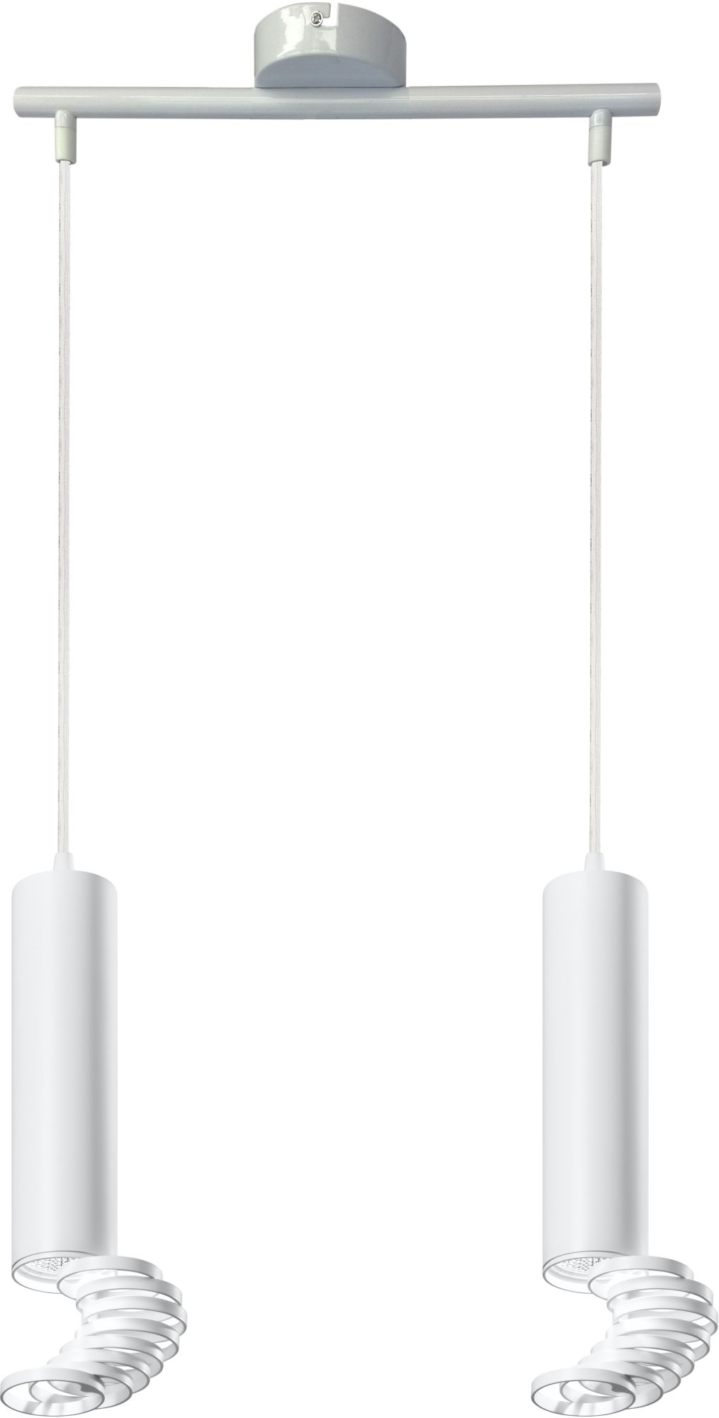 Candellux Tuba lampa wisząca 2x50W biała 32-78636