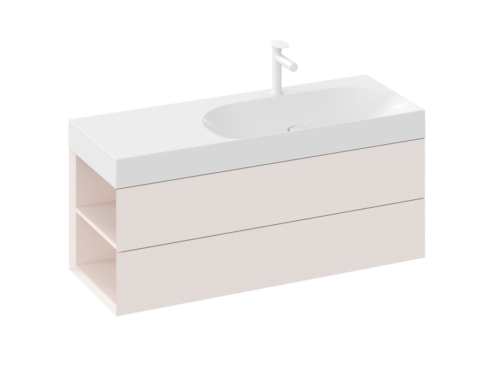 Ravak Lite szafka 120x45x43 cm podumywalkowa wisząca alabaster pink X000001884