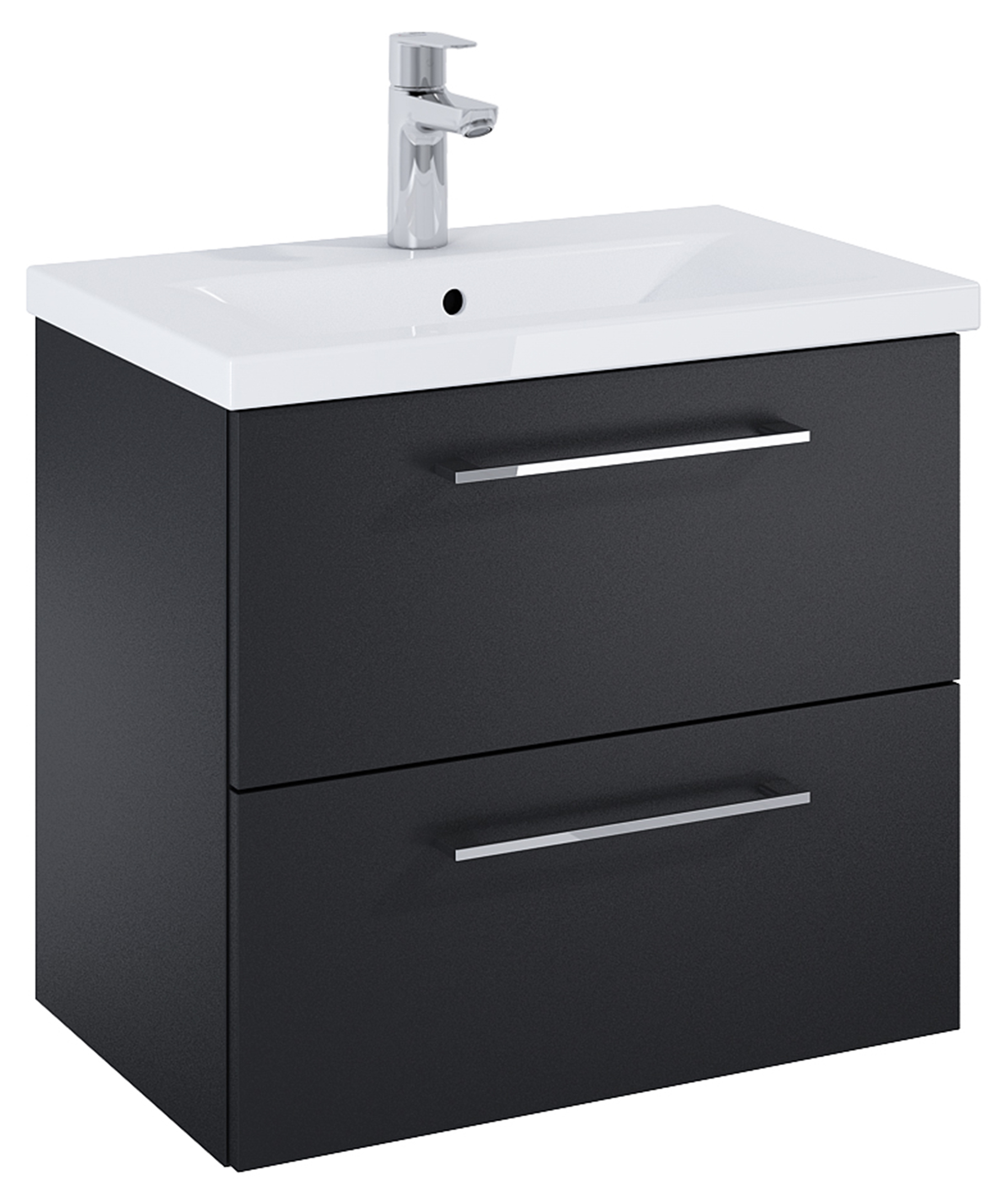 Roca Roma Compact szafka 60x38,4x53 cm podumywalkowa wisząca czarny mat A857952532