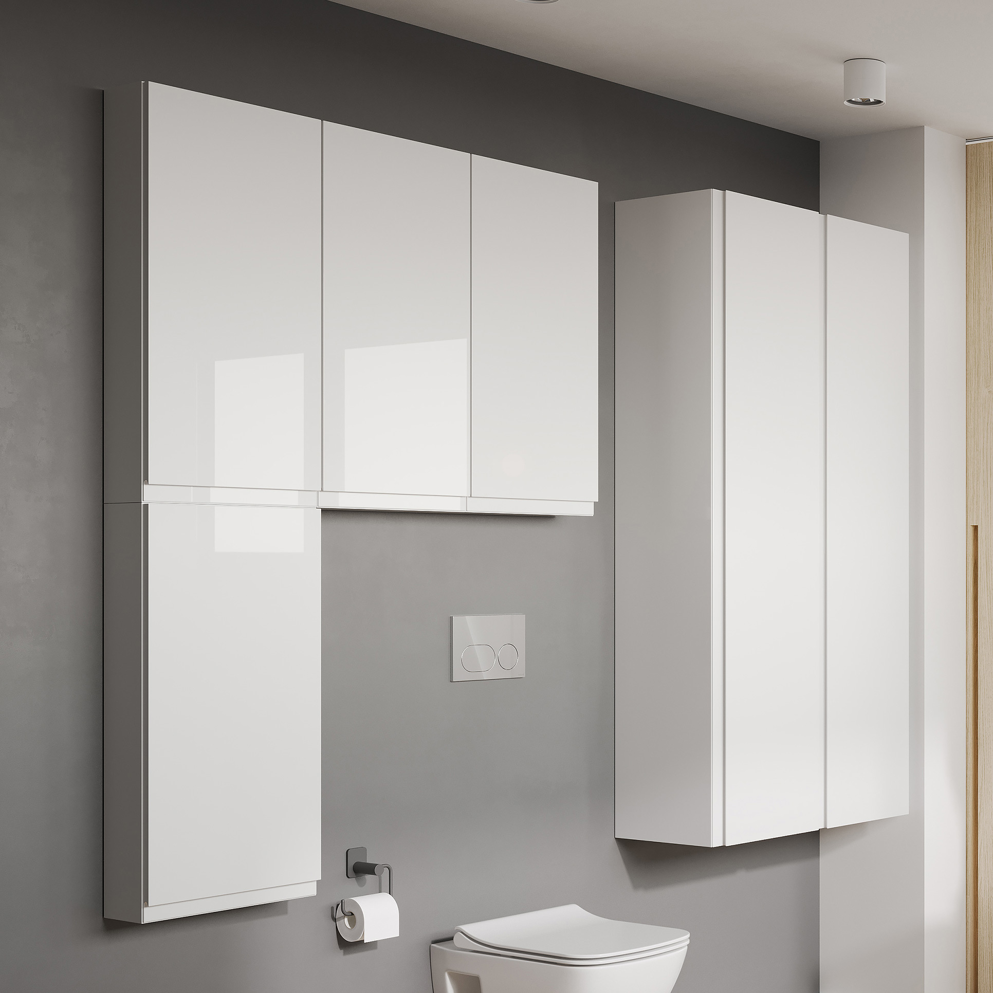 Cersanit Moduo szafka 40 cm boczna wisząca biała S590-028-DSM - Wysyłka w 24h