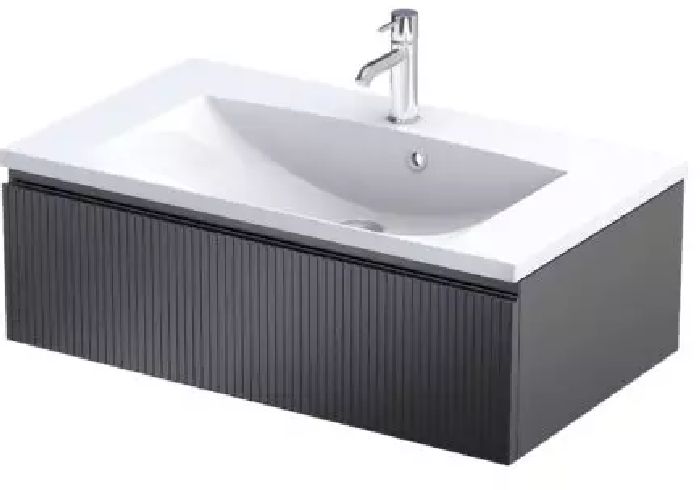 Oristo Brylant szafka 80 cm podumywalkowa wisząca czarny mat OR36-SD1S-80-8R