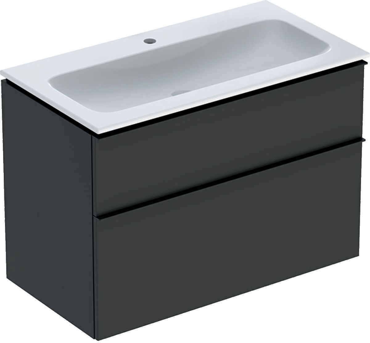 Geberit iCon Set Slim umywalka z szafką 90 cm zestaw meblowy lava mat 502.337.JK.1