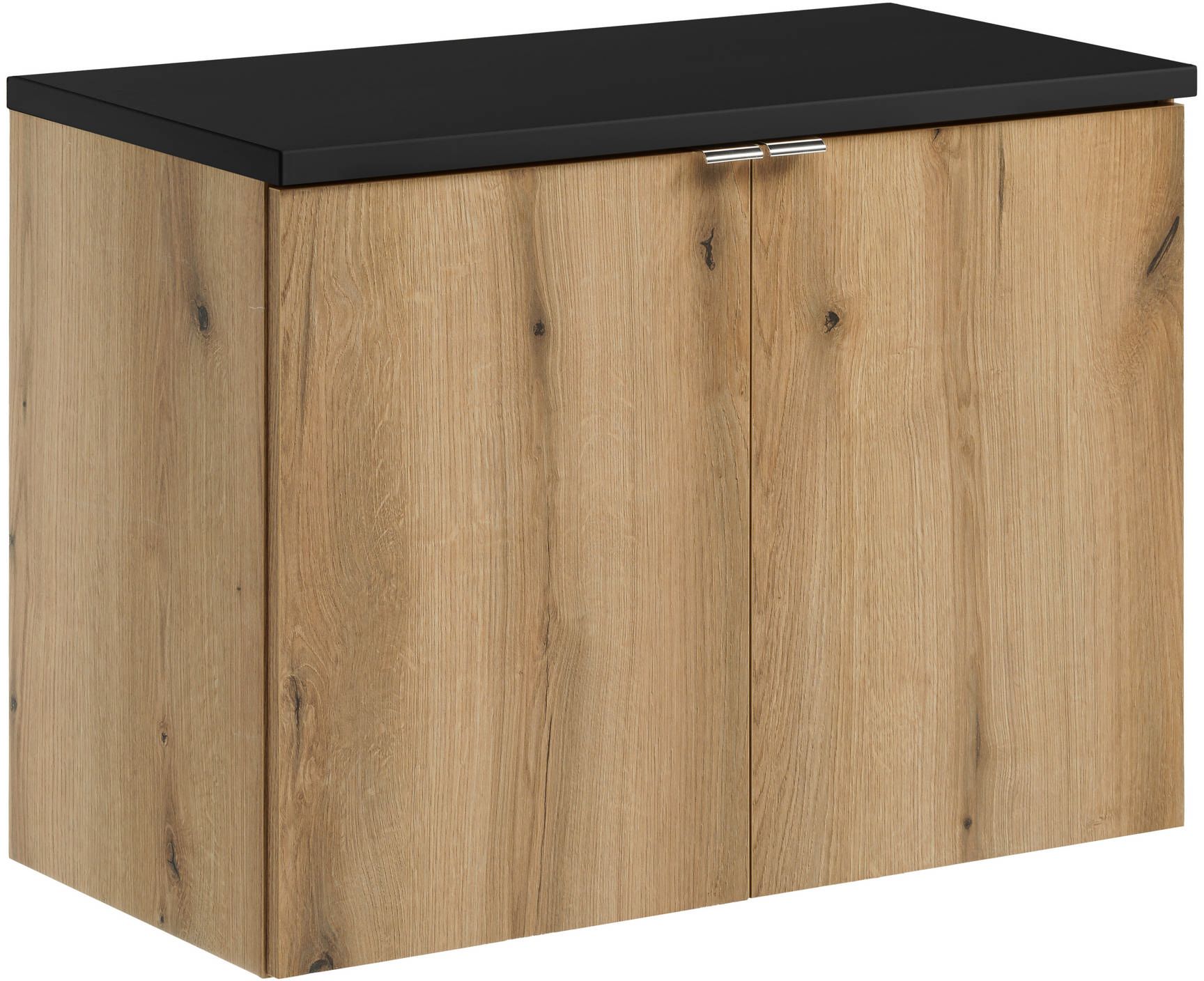 Zestaw Comad Nova Oak/Black szafka z blatem 80 cm wisząca dąb/czarny SET-NOA B BLACK 80CM D