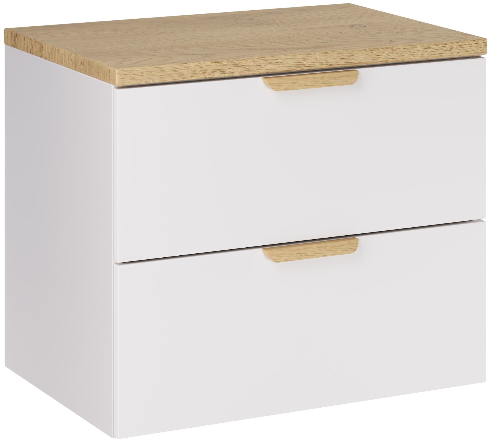 Zestaw Comad Aster White szafka 60 cm wisząca z blatem meblowym 60 cm biały/dąb SET-ASW B CREMONA 60CM