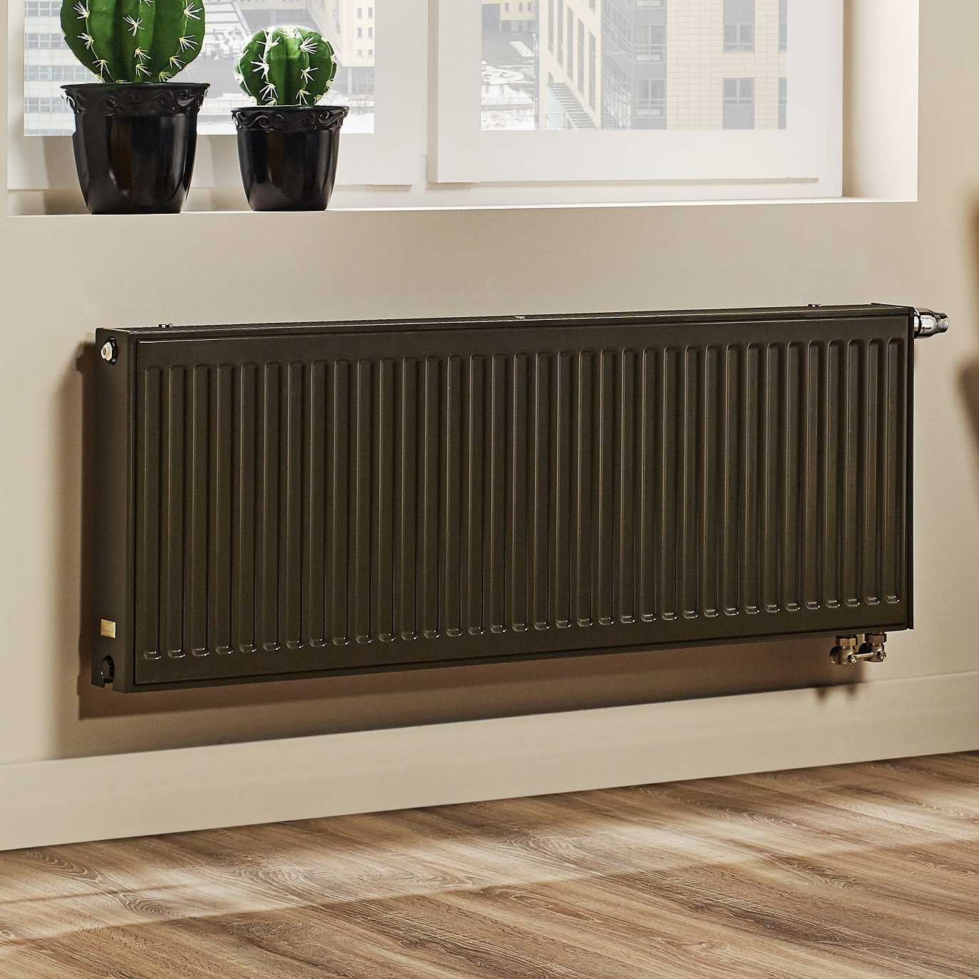 Purmo Ventil Compact grzejnik płytowy 90x60 cm podłączenie dolne biały CV22 900x600 - Wysyłka w 24h