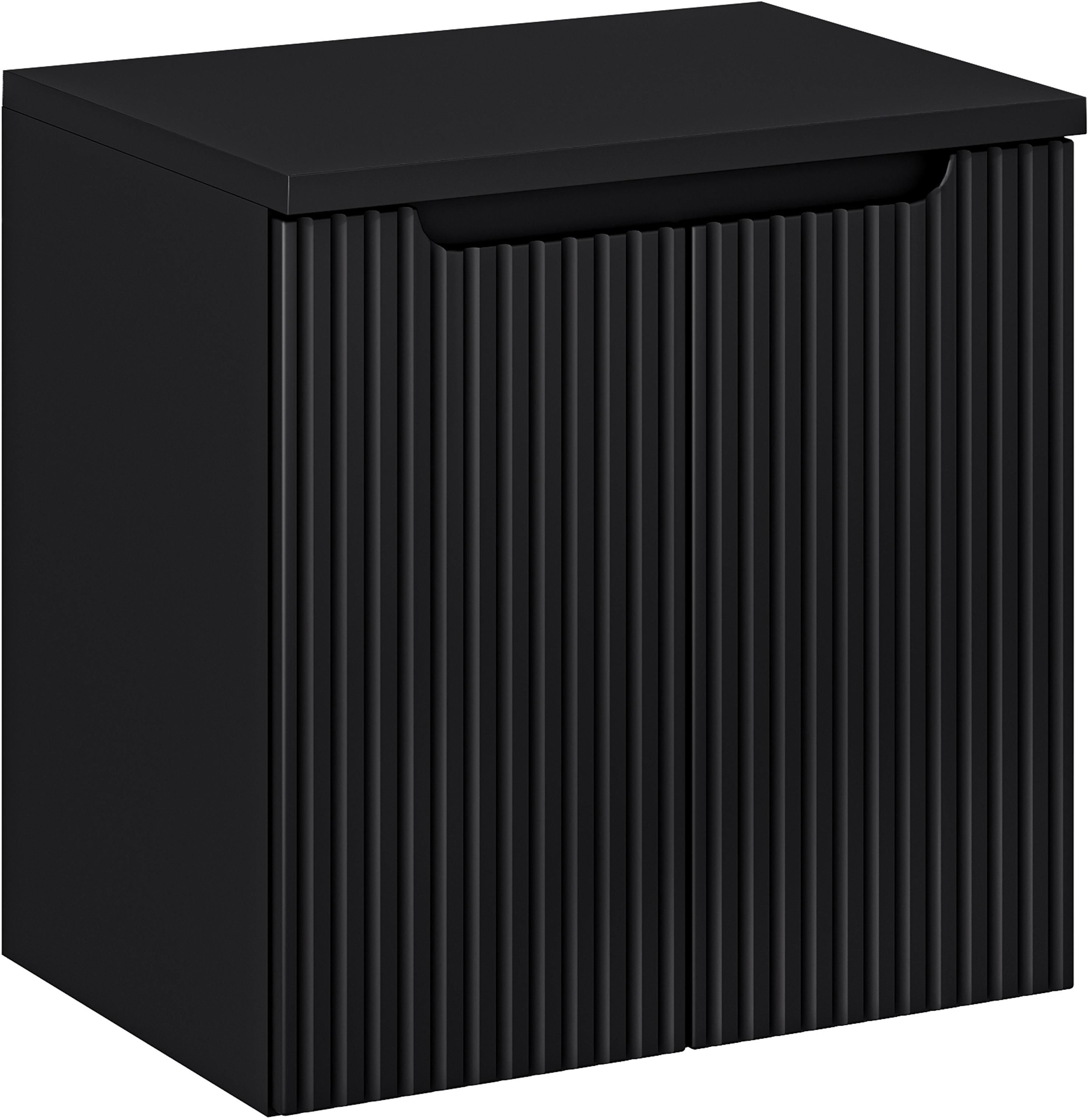 Comad Nova Black szafka 60 cm podumywalkowa wisząca z blatem czarna SET-NOB B BLACK 60CM D - Wysyłka w 24h