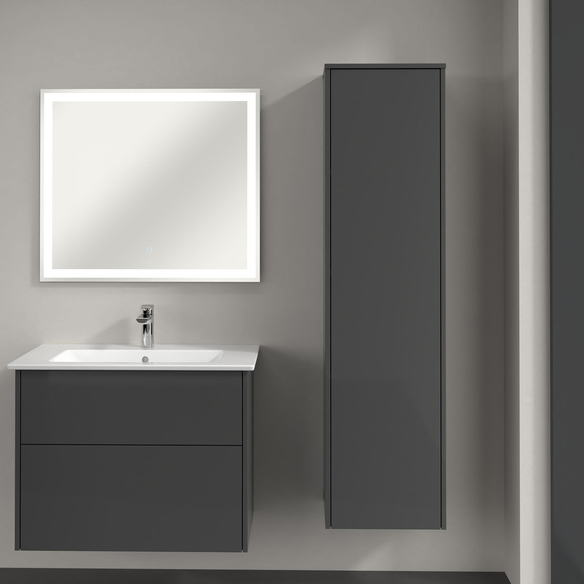 Villeroy & Boch Finero szafka 40x35x155 cm boczna wisząca szara C53201FP - Wysyłka w 24h