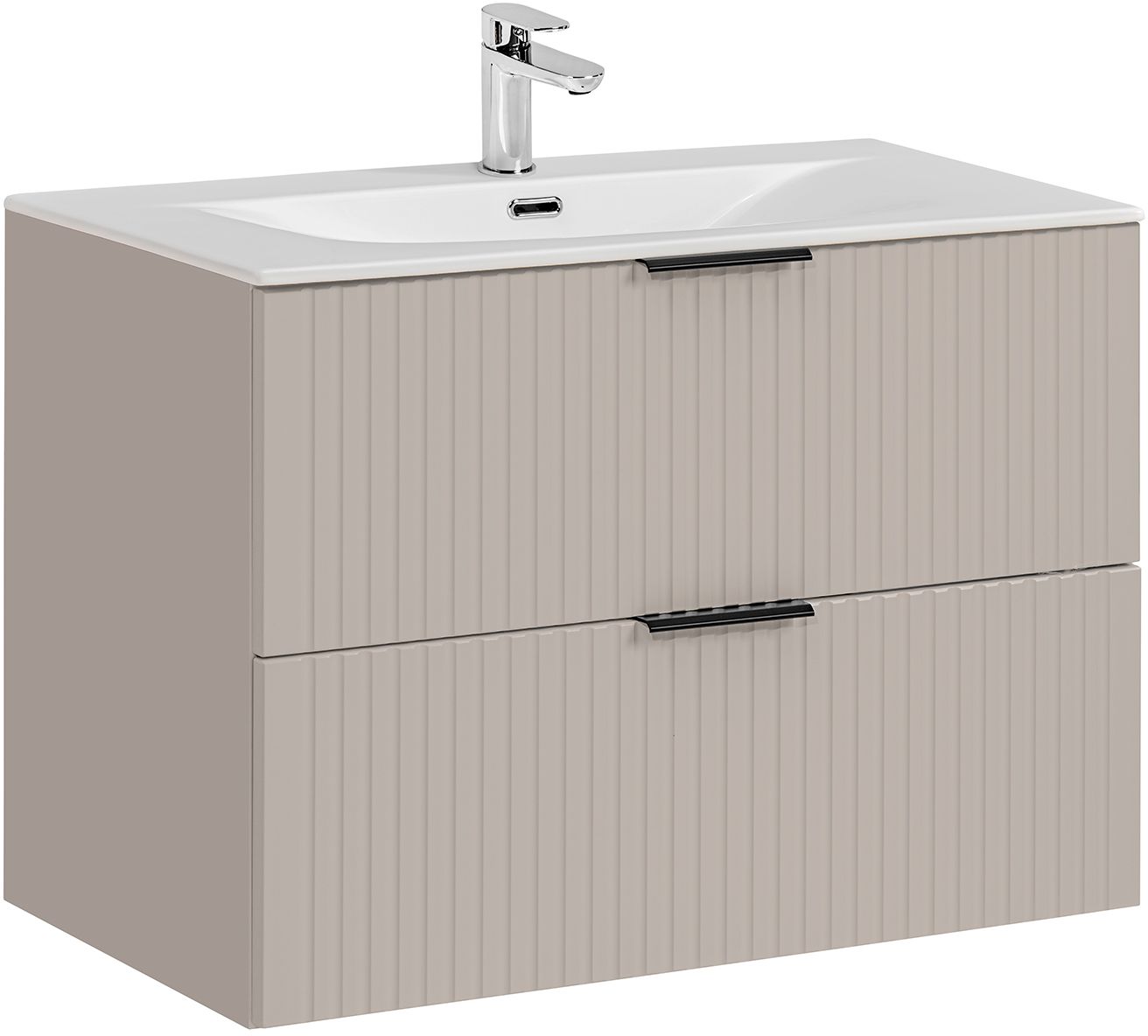 Zestaw Comad Adel Cashmere szafka 80 cm podumywalkowa wisząca kaszmir i umywalka meblowa biała SET-ADC 80CM SKY - Wysyłka w 24h