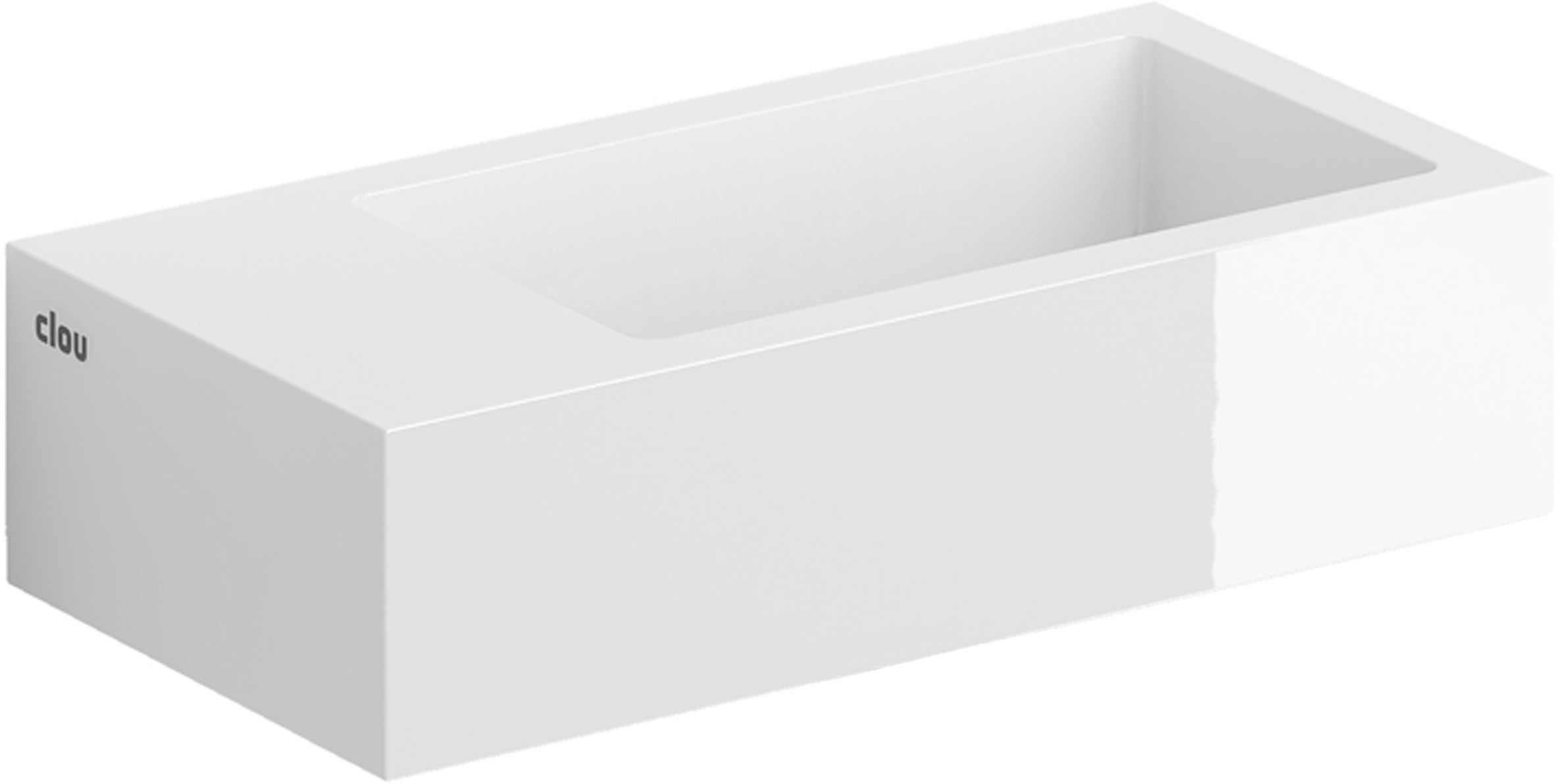 Clou Flush umywalka 36x18 cm prostokątna ścienna-nablatowa biała CL/03.08032
