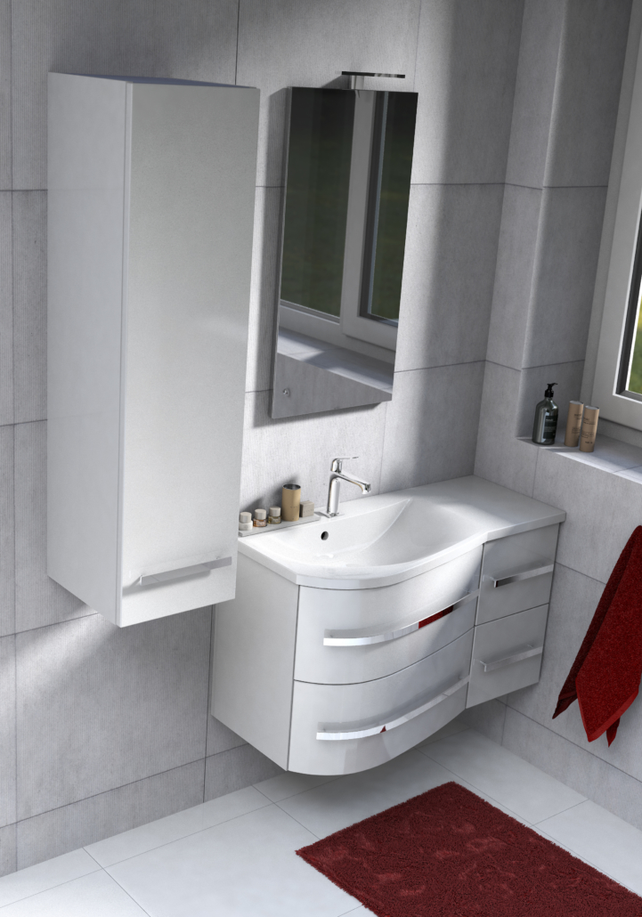 Oristo Opal szafka 30 cm wisząca boczna biały połysk OR30-SB1D-30-1 - Wysyłka w 24h