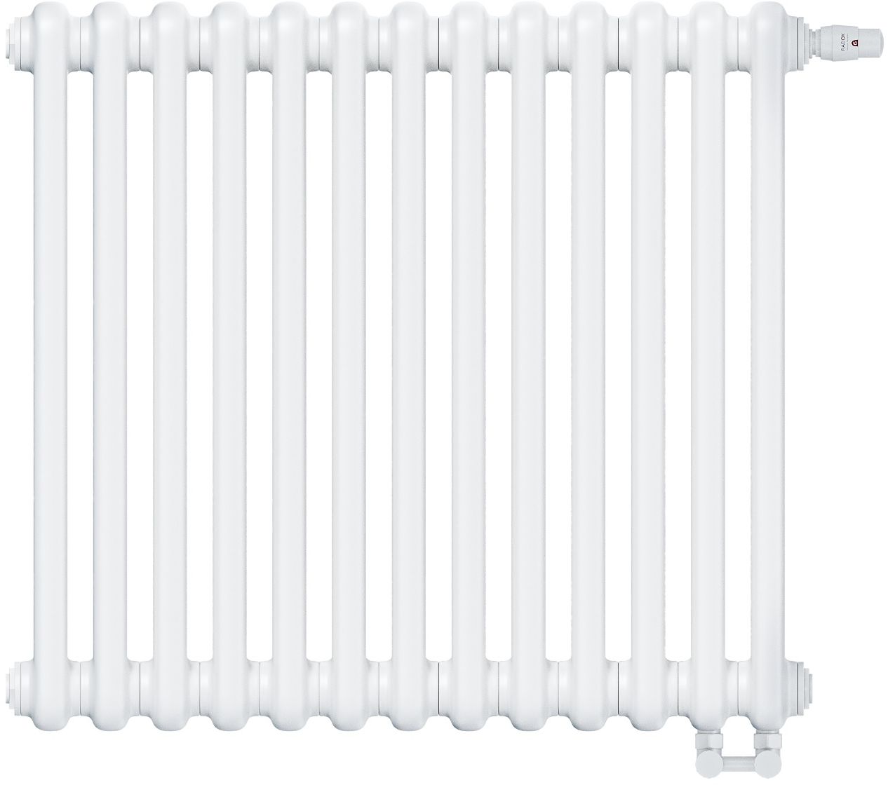 Irsap Tesi 2 grzejnik pokojowy 56,5x58,5 cm podłączenie dolne biały IRS-TES-2056-13-B25
