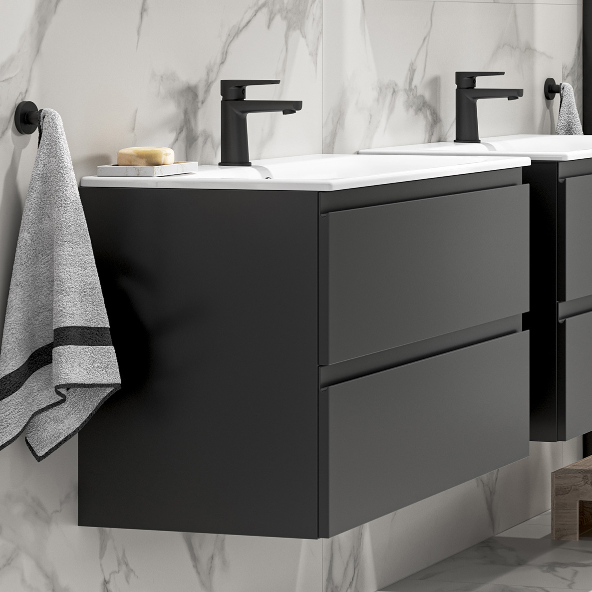 Cersanit Moduo szafka 60 cm podumywalkowa wisząca antracyt S590-068-DSM - Wysyłka w 24h