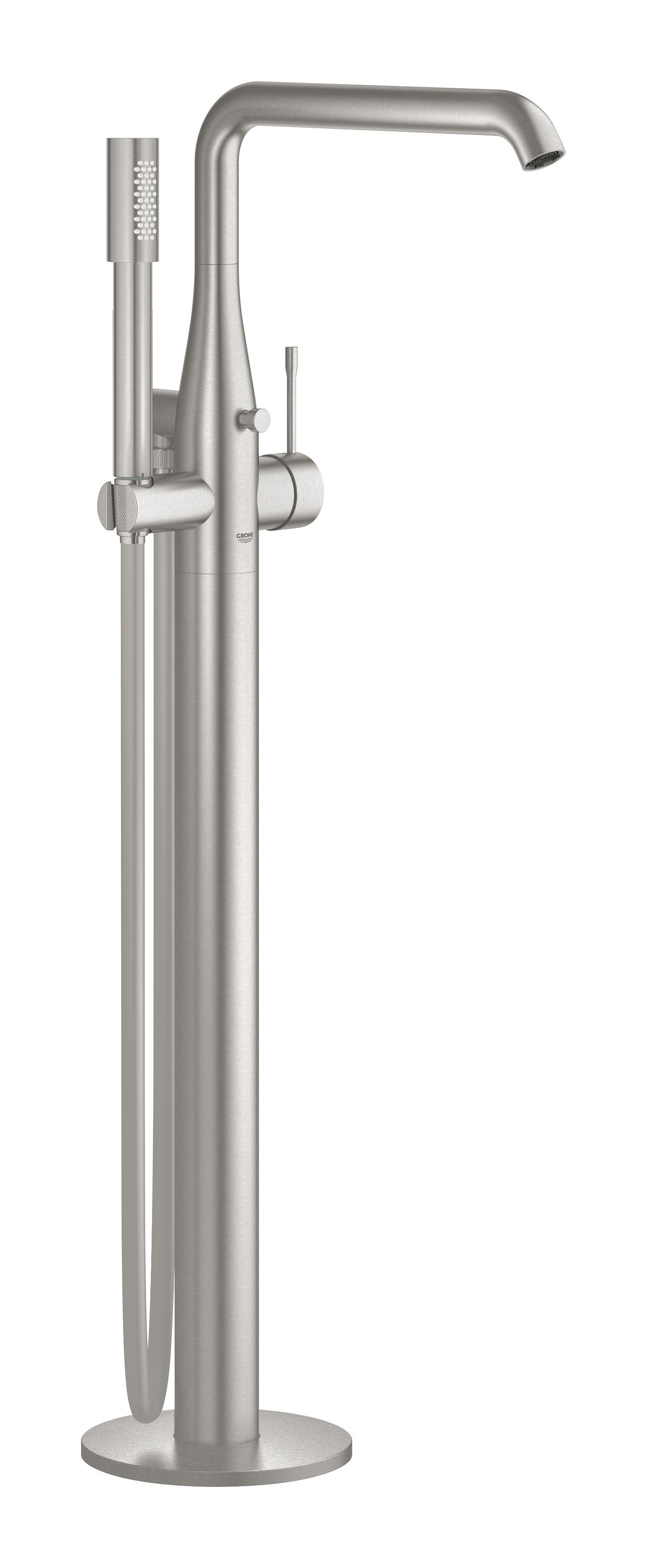 Grohe Essence bateria wannowo-prysznicowa wolnostojąca stal nierdzewna 23491DC1