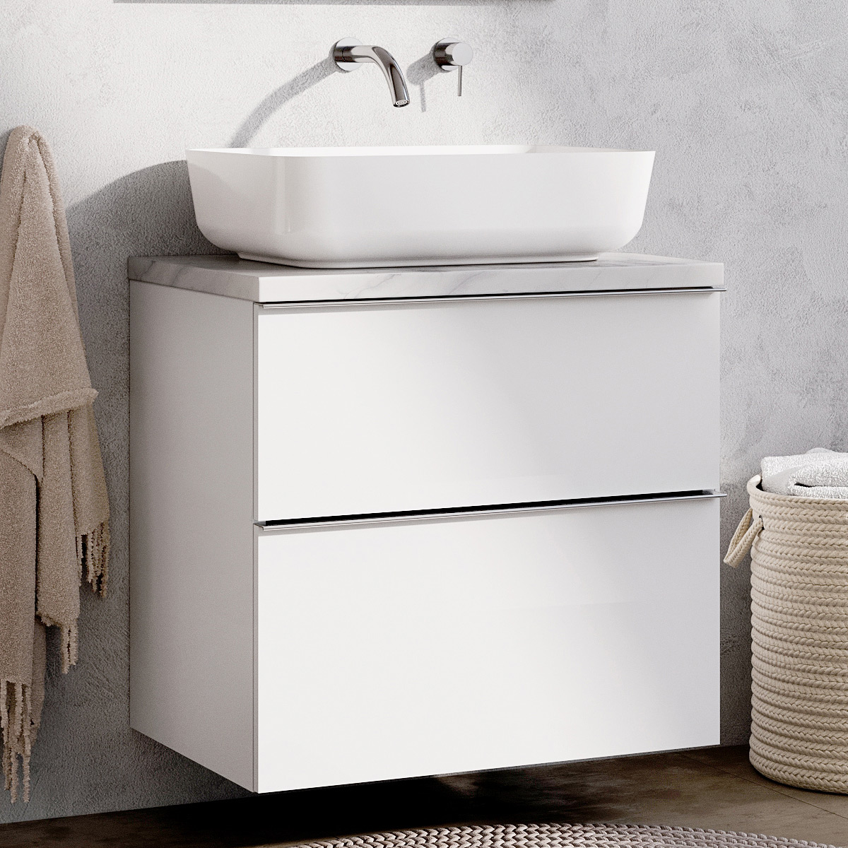Elita Look szafka 60x44,9x63,5 cm podumywalkowa wisząca white matt RE080603025290 - Wysyłka w 24h